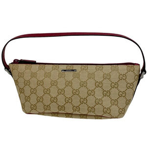 Gucci GG handbag accessory Clutch canvas beige red